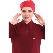 Tesettür Bone - 5308 Kırmızı Küçük Kalp