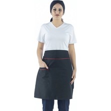 Bel Önlük - Siyah Kırmızı Biyeli