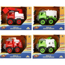 OMZ S00002667 Sök-Tak Şehir Araçları -Sun Kız Erkek Çocuk Oyuncak Eğitici Oyuncaklar