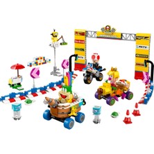 OMZ LEGO Super Mario: Mario Kart Baby Peach ve Grand Prix Seti Yarış Oyuncağı 72036 Kız Erkek Çocuk Oyun