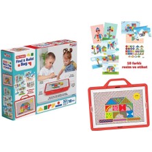 OMZ 03932 Arkadaşım Bul Yap Çanta -Dede Kız Erkek Çocuk Oyuncak Eğitici Oyuncaklar