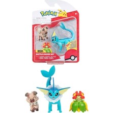 OMZ Pok 95155-L Pokemon Battle 3'lü Figür Seti Seri -Necotoys Kız Erkek Çocuk Oyuncak Eğitici Oyuncaklar
