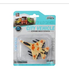 paraply Die Cast Metal F-16 Benzeri Savaş Uçağı Turuncu Kamuflaj Kız Erkek Çocuk Oyuncak Eğitici Oyuncaklar