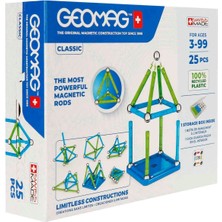 OMZ Geomag Classic Manyetik Zeka Oyunu 25 Parça S02000275 Kız Erkek Çocuk Oyuncak Eğitici Oyuncaklar