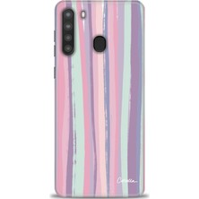Rulet Samsung Galaxy A21 Hd Baskılı Kılıf + Seramik Tam Kaplayan Ekran Koruyucu 426