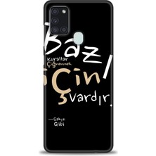 Rulet Samsung Galaxy A21S Hd Baskılı Kılıf + Seramik Tam Kaplayan Ekran Koruyucu 394