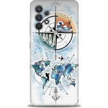 Samsung Galaxy A32 Hd Baskılı Kılıf + Seramik Tam Kaplayan Ekran Koruyucu 82