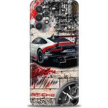 Rulet Samsung Galaxy A32 Hd Baskılı Kılıf + Seramik Tam Kaplayan Ekran Koruyucu 484