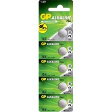 Gp 186 LR43 AG-12R 1.5 Volt Alkalin Düğme Pil 5'li Paket