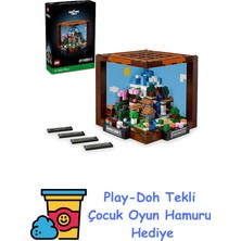 LEGO Minecraft Eşya Yapma Masası 21265 - Yetişkinler Için Koleksiyonluk Yaratıcı Model Yapım Seti (1195 Parça) + Play-Doh Oyun Hamuru