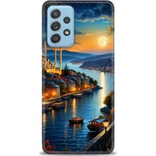 Rulet Samsung Galaxy A72 Hd Baskılı Kılıf + Seramik Tam Kaplayan Ekran Koruyucu 222