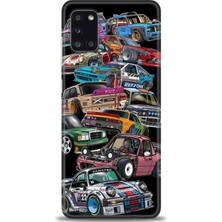 Rulet Samsung Galaxy A31 Hd Baskılı Kılıf + Seramik Tam Kaplayan Ekran Koruyucu 481