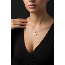 Parmas Design Baget Taşlı Yıldız Tasarım Minimal 925 Ayar Gümüş Kadın Kolye