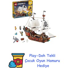 Lego® Creator 3’ü 1 Arada Korsan Gemisi 31109-9 Yaş ve Üzeri Için Yaratıcı Oyuncak Yapım Seti (1260 Parça) + Play-Doh Oyun Hamuru