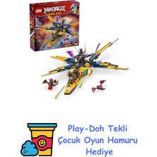 LEGO Nınjago Ras ve Arin'in Süper Fırtına Jeti 71833-8 Yaş ve Üzeri Çocuklar Için 3 Ninja Minifigürü Içeren Yaratıcı Oyuncak Yapım Seti, Doğum Günü Hediyesi (510 Parça + Play-Doh Oyun Hamuru