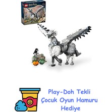 LEGO Harry Potter Şahgaga 76427-9 Yaş ve Üzeri Harry Potter Hayranları Için Hipogrif Modeli Yapım Seti (723 Parça) + Play-Doh Oyun Hamuru