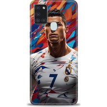 Samsung Galaxy A21S Hd Baskılı Kılıf + Seramik Tam Kaplayan Ekran Koruyucu 6