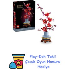 LEGO Icons Erik Çiçeği 10369 - Yetişkinler Için Bakım Gerektirmeyen Dekoratif Bitki Yapım Seti (327 Parça) + Play-Doh Oyun Hamuru