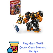 LEGO Nınjago Cole’un Toprak Elementi Robotu 71806 – 7 Yaş ve Üzeri Kız ve Erkek Çocukları Için Aksiyon Figürü Içeren Yaratıcı Oyuncak Yapım Seti, Çocuklar Için Doğum G + Play-Doh Oyun Hamuru