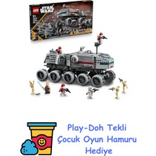 LEGO Star Wars Cumhuriyet Juggernaut 75413 – Klon Savaşları Hayranı 9 Yaş ve Üzeri Çocuklar Için Figürlü, Detaylı, Oynanabilir Yaratıcı Oyuncak Yapım Seti, Koleksiyonl + Play-Doh Oyun Hamuru