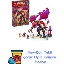 LEGO Nınjago Thunderfang Kaos Ejderhası 71832-8 Yaş ve Üzeri Kız ve Erkek Çocukları Için 6 Ninja Minifigürü Içeren Yaratıcı Oyuncak Yapım Seti, Çocuklar Için Doğum Gün + Play-Doh Oyun Hamuru