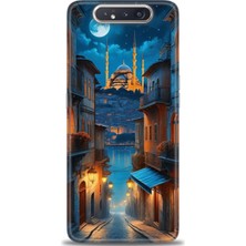 Rulet Samsung Galaxy A80 Hd Baskılı Kılıf + Seramik Tam Kaplayan Ekran Koruyucu 221