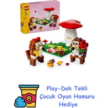 LEGO Kirpi Pikniği 40711, Erkek ve Kız Çocukları Için Oyuncak Yapım Seti, Doğum Günü Hediye Fikri (166 Parça) + Play-Doh Oyun Hamuru