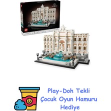 LEGO Architecture Trevi Çeşmesi 21062 - Yetişkin Kadın ve Erkekler Için Palazzo Poli ile Okeonos, Sağlık ve Bereket Heykel Minifigürleri Içeren Koleksiyonluk Seyahat H + Play-Doh Oyun Hamuru