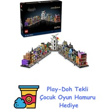 LEGO Harry Potter Diagon Yolu Büyücü Mağazaları 76444 - Yetişkinler Için Koleksiyonluk Yaratıcı ve Keyifli Sergileme Modeli Yapım Seti, Doğum Günü Hediyesi (2750 Parça + Play-Doh Oyun Hamuru
