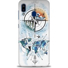 Samsung Galaxy A20 Hd Baskılı Kılıf + Seramik Tam Kaplayan Ekran Koruyucu 82