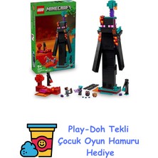 LEGO Minecraft Enderman Kulesi 21279 - Video Oyunu Seven 9 Yaş ve Üzeri Çocuklar Için Minecraft Temalı Kule Içeren Yaratıcı Oyuncak Yapım Seti, Doğum Günü Hediyesi (86 + Play-Doh Oyun Hamuru