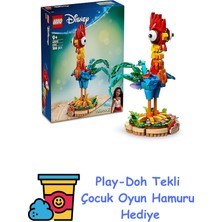 LEGO Disney Priness Moana 2 Heihei 43272 – 9 Yaş ve Üzeri Çocuklar Için Döndürülebilir Baş ve Kanatları Olan Tavuk Figürü Içeren Model Yapım Seti, Kız ve Erkek Çocukla + Play-Doh Oyun Hamuru