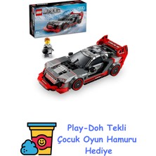 LEGO Speed Champions Audi S1 E-Tron Quattro Yarış Arabası 76921-9 Yaş ve Üzeri Çocuklar Için Koleksiyonluk ve Sergilenebilir Yaratıcı Oyuncak Model Yapım Seti (274 Par + Play-Doh Oyun Hamuru