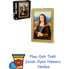 LEGO Art Mona Lisa 31213 - Yetişkinler Için Dekoratif Koleksiyonluk ve Sergilenebilir Leonardo Da Vinci Tablosu Yapım Seti, Doğum Günü Hediyesi Fikri (1503 Parça) + Play-Doh Oyun Hamuru