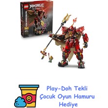 LEGO Nınjago Ateş Şövalyesi Robotu 71846 – 14 Yaş ve Üzeri Çocuklar Için Kai ve Balıkçı Minifigürlerini Içeren Yaratıcı ve Koleksiyonluk Oyuncak Yapım Seti, Doğum Günü + Play-Doh Oyun Hamuru