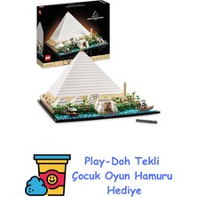Lego® Architecture Mimari Simgeler Koleksiyonu: Keops Piramidi 21058 - Yetişkinler Için Koleksiyonluk Model Yapım Seti (1476 Parça) + Play-Doh Oyun Hamuru