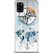 Rulet Samsung Galaxy A31 Hd Baskılı Kılıf + Seramik Tam Kaplayan Ekran Koruyucu 82