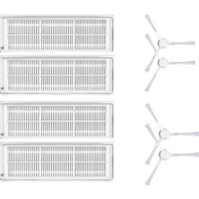 robotyedek xiaomi Mop Pro STYJ02YM (Beyaz) Uyumlu Yedek Hepa Filtre ve Yan Fırça-8 Parça