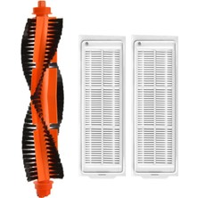 robotyedek xiaomi Mop Pro STYJ02YM (Beyaz) Uyumlu Yedek Ana Fırça ve Hepa Filtre-3 Parça