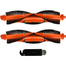 robotyedek xiaomi Mop Pro STYJ02YM (Beyaz) Uyumlu Yedek Ana Fırça ve Temizleme Fırçası-3 Parça