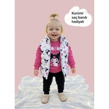 Nnk Exclusive Laura Baby Yelekli Kız Bebek/çocuk 3 Lü Alt Üst Takım