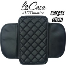 Lacasa Automotive Lüks Deri Araba Oto Kolçak,kolçak Kol Dayama, Süngerli Kapitoneli Baklava Desen