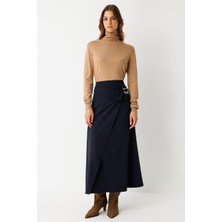 Esswaap Toka Detaylı Anvelop Kapamalı Etek  Laci