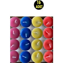 Usin Suda Yüzen Restoran Cafe Bar Sarı Mavi Kırmızı Pembe Renk Yuvarlak Tea Light  Mum