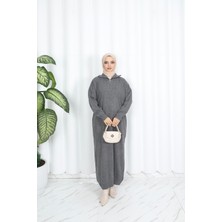 Nisum Moda Fitilli Fermuarlı Triko Elbise