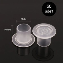 Boya Kabı - Small Pota 8 mm – 50 Adet - Küçük Boy Ayaklı Dövme Mürekkep Boya Kabı