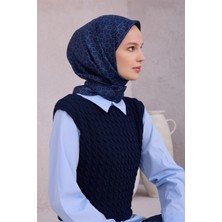 Belli Geometrik Desen Ipek Twill Eşarp 4215D01 60
