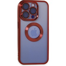 Newface Apple iPhone 15 Pro Tavro Kapak – Renkli Çerçeve & Slim Stil - Kırmızı