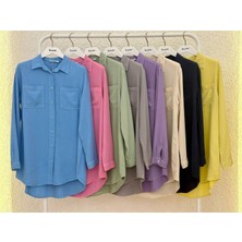 Kulvar Trend 7170 Çift Cepli Sedef Çıt Çıt Düğmeli Ten Sel Gömlek