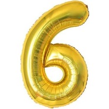 Kutlama Kutusu  Rakam Gold Folyo Balon 34"